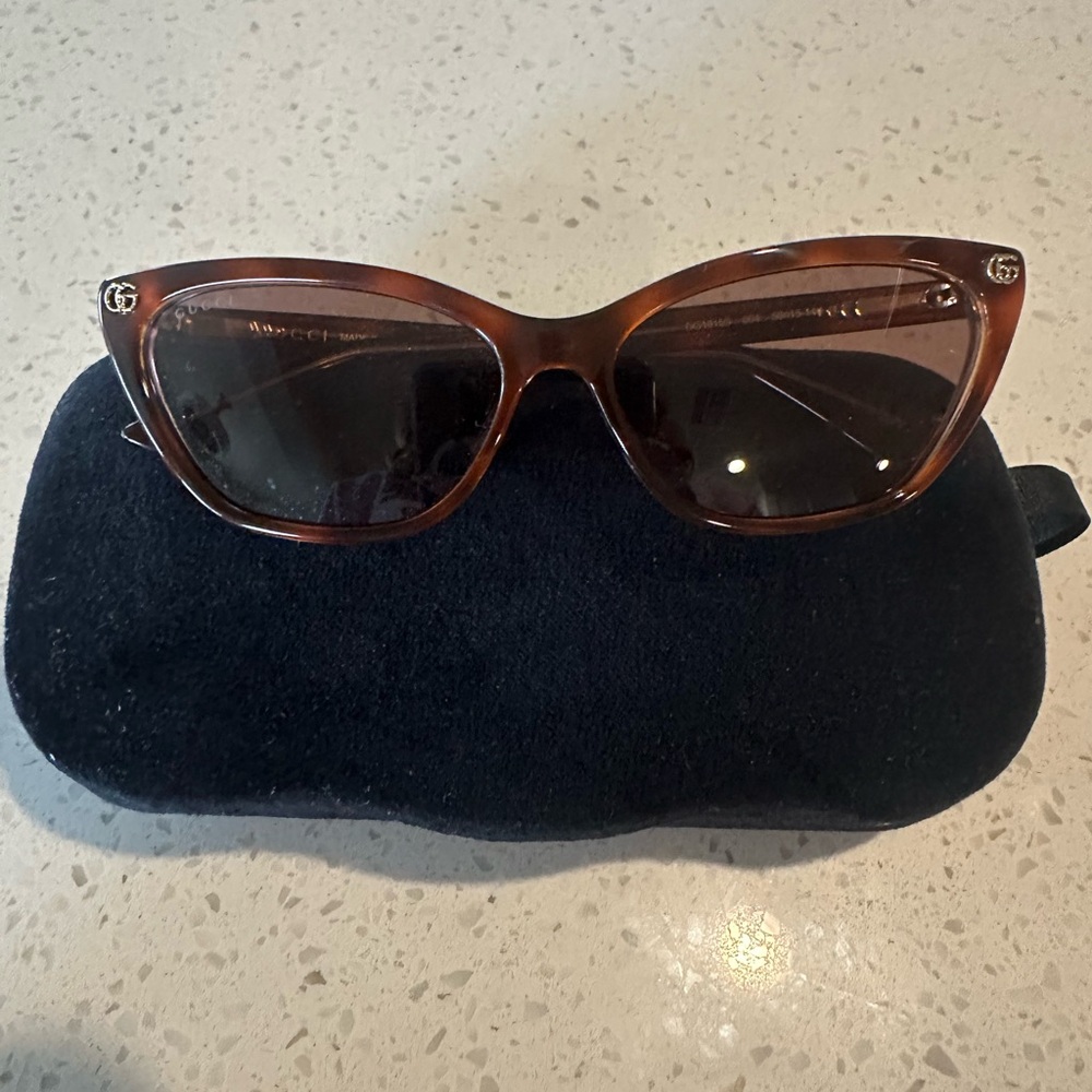 Gucci Tortoise Shell Cat-Eye Sunglasses